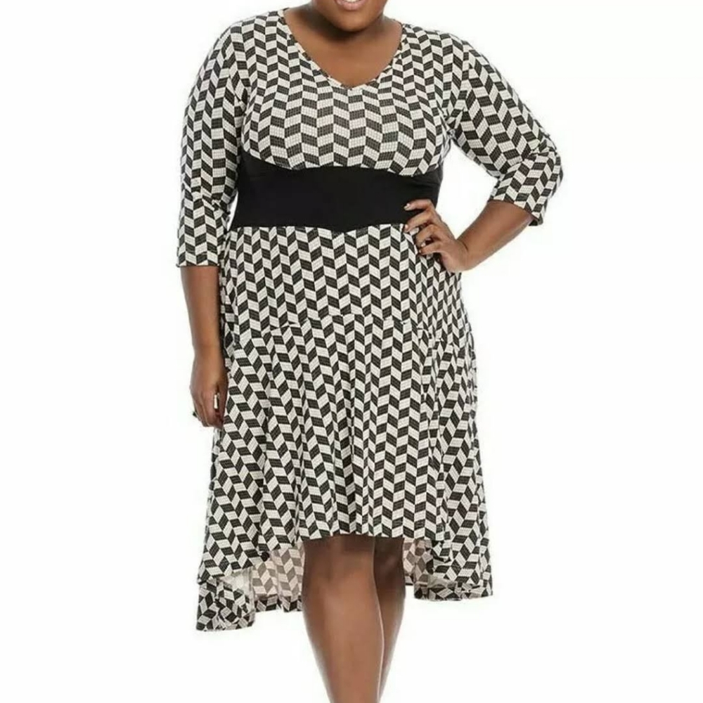 Effies Heart Dauphine Dress in Herringbone Sz 1X